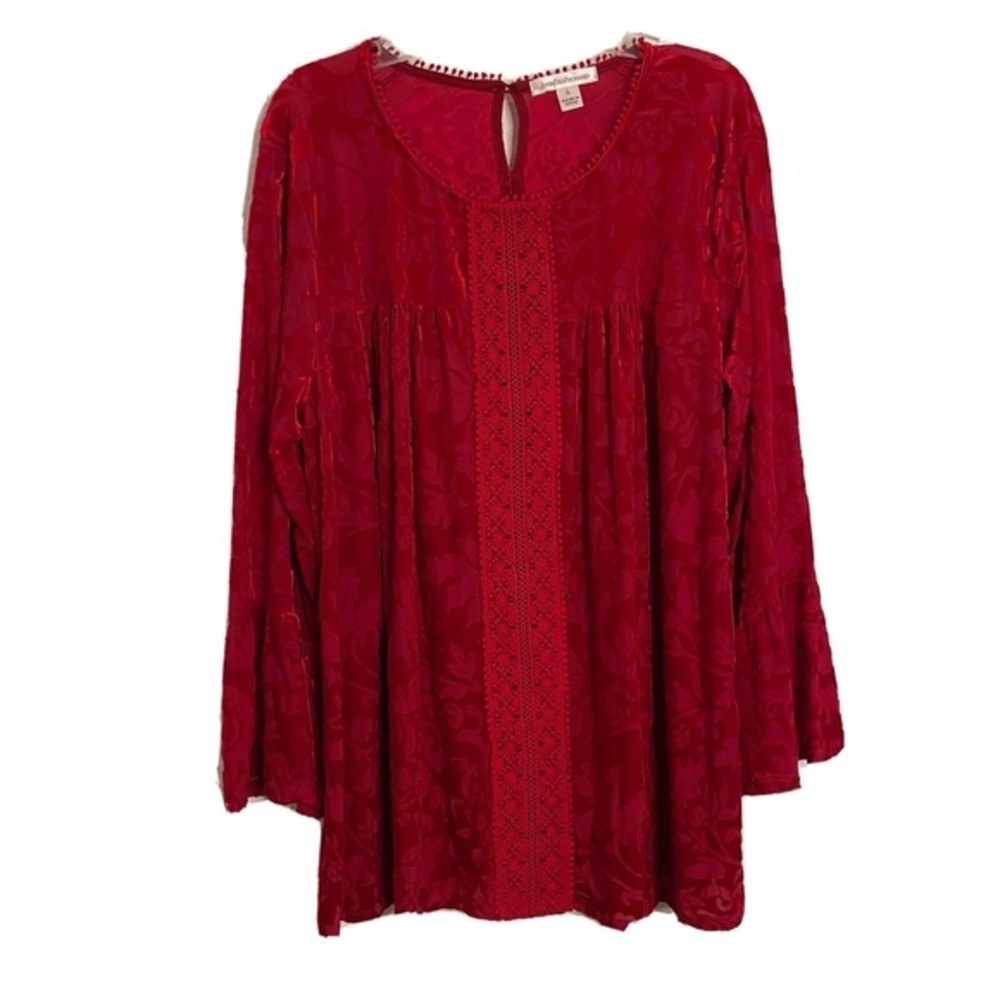 JohnPaulRichard Vibrant Red Blouse